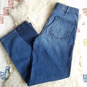 Gap 1969 Wide Leg High Rise Cropped Jean Trousers